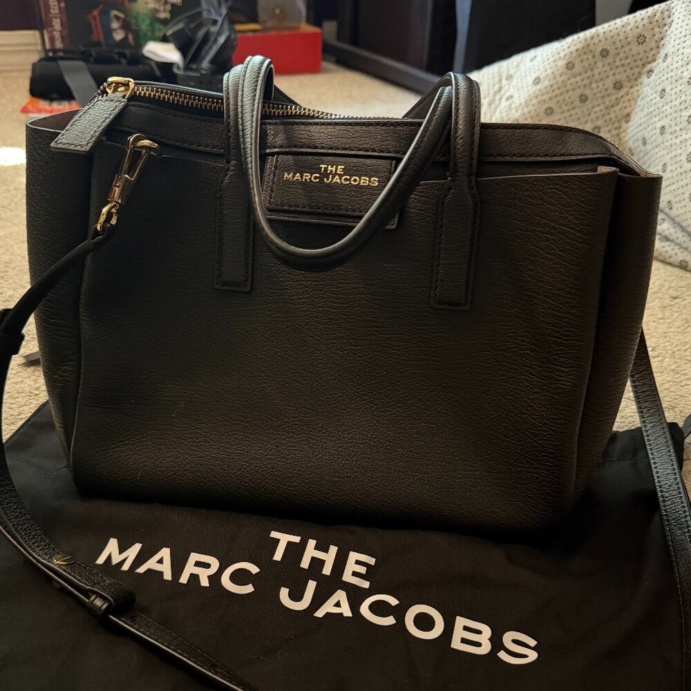 Marc Jacobs – The Protégé Leather Tote Bag - Black & Baby Pink Leather